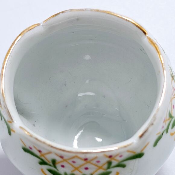 Miniature Tea Cup Flower  Devorative China  Gold Trim - Picture 6 of 8